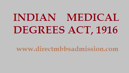 Indian Medical Degrees Act 1916